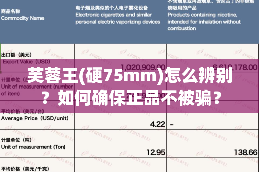 芙蓉王(硬75mm)怎么辨别？如何确保正品不被骗？